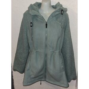 Koolaburra Light Sage Green Teddy Jacket with Hood